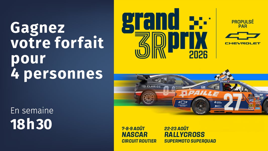 Concours 98,5 FM Gagnez votre forfait pour le Grand Prix de Trois-Rivières!