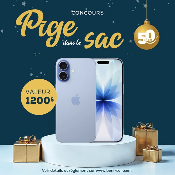 Concours Boni-Soir - Gagnez un iPhone 17