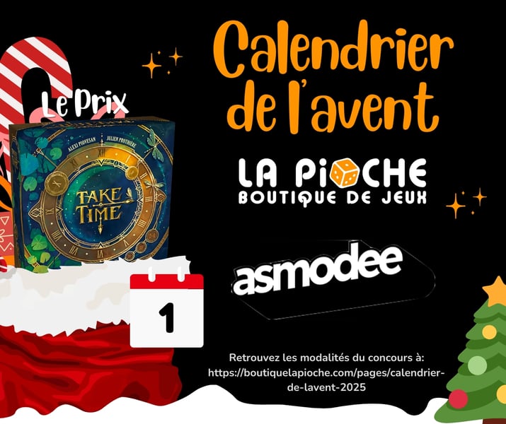 Concours Calendrier de l’avent 2025 – La Pioche (Boutique de jeux)
