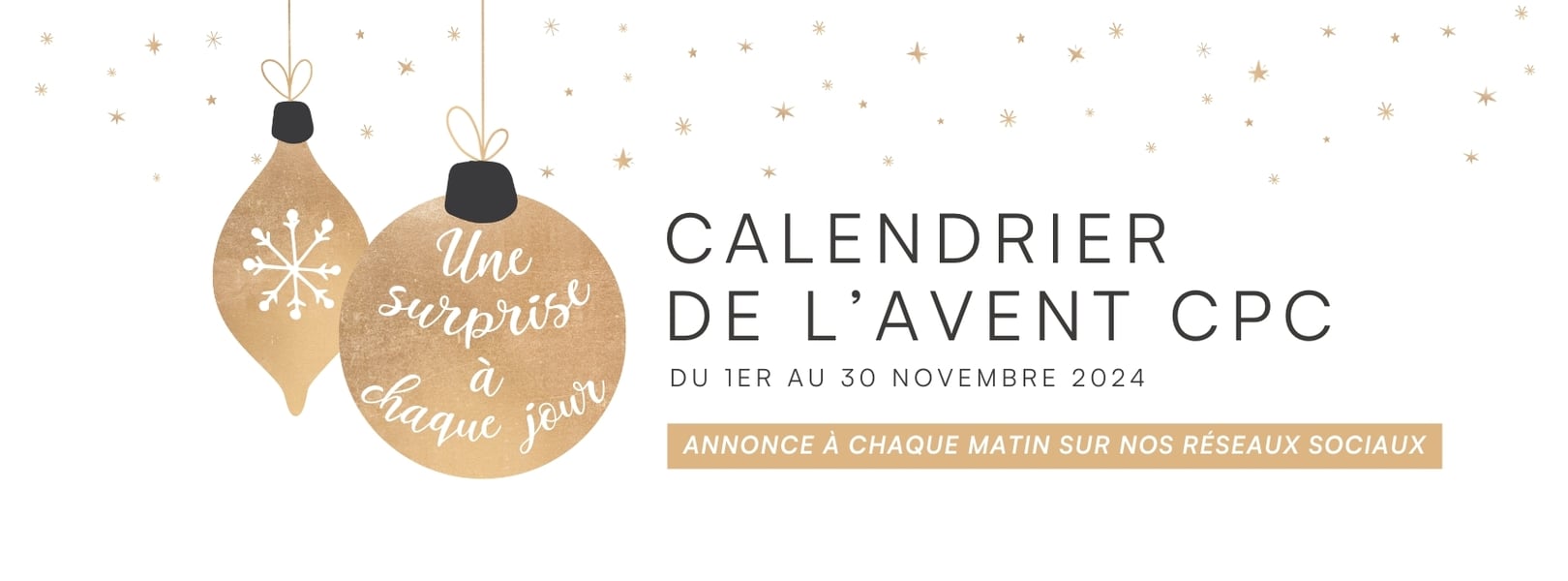 Concours Calendrier de l'Avent - Les Magasins CPC - 1er au 30 Novembre 2024