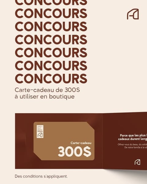 Concours Carte-cadeau de 300 $ à gagner pour embellir votre maison! Concours Carte-cadeau de 300 $ à gagner pour embellir votre maison!