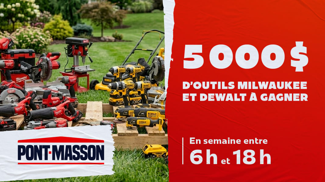 Concours CKOI 96,9 - 5000$ d'outils à gagner grâce à Pont Masson!