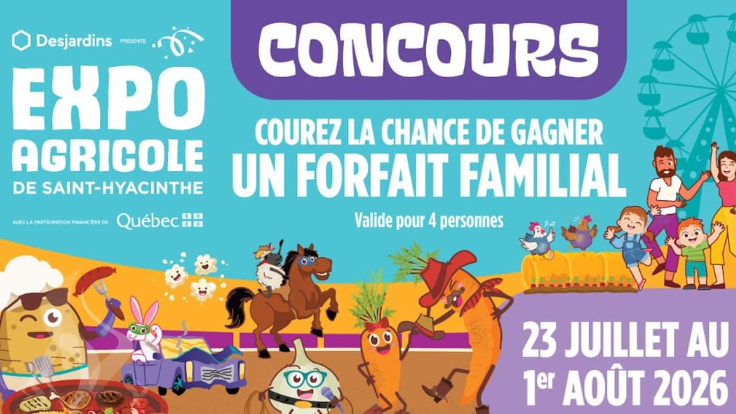 Concours CKOI 96,9 Gagnez un forfait famille pour L'Expo agricole de Saint-Hyacinthe!
