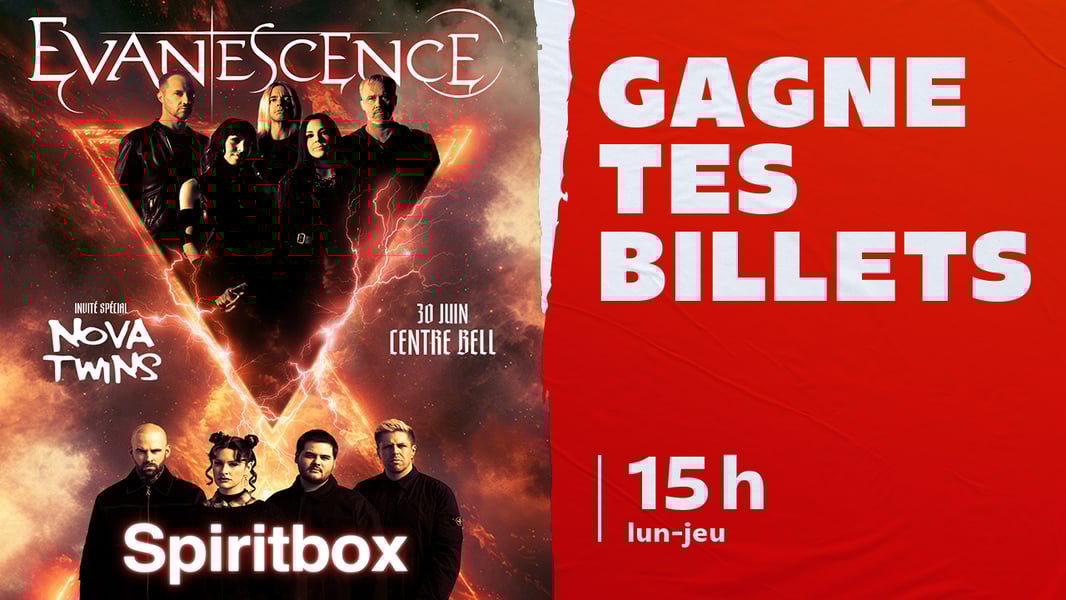Concours ckoi- Gagnez votre paire de billets pour Evanescence!