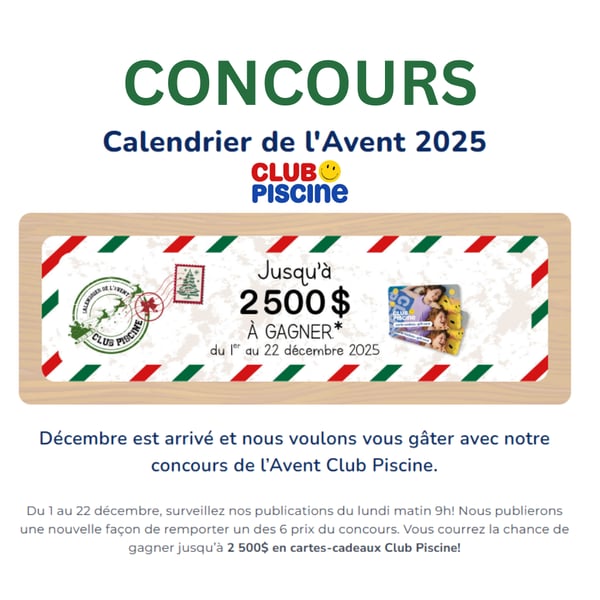 Concours Club Piscine - Calendrier de l'Avent 2025