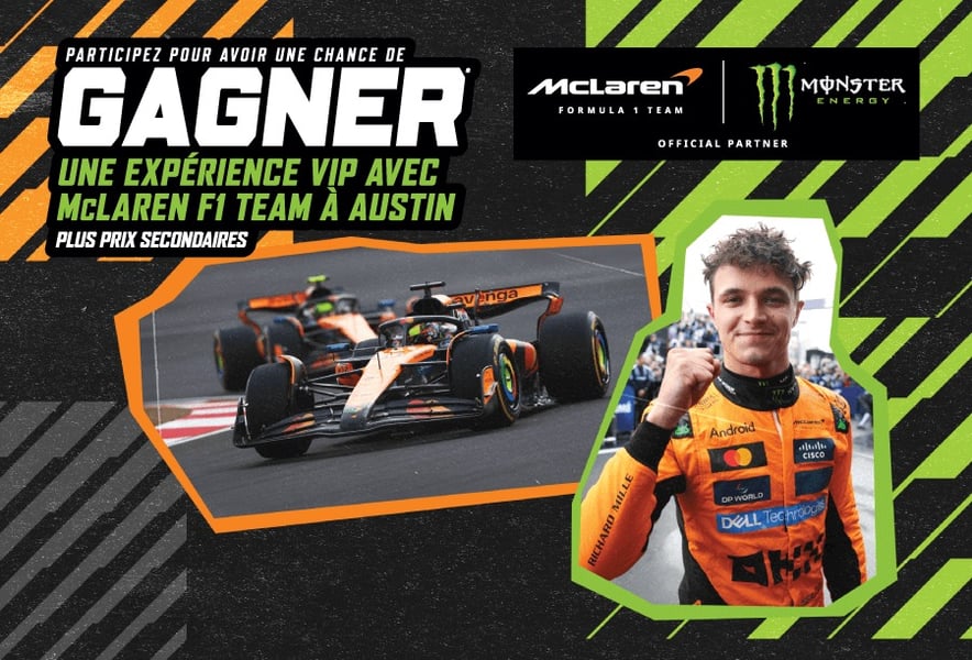 Concours Couche-Tard - Gagnez une expérience VIP avec McLaren F1 Team à Austin ! Concours Couche-Tard - Gagnez une expérience VIP avec McLaren F1 Team à Austin !