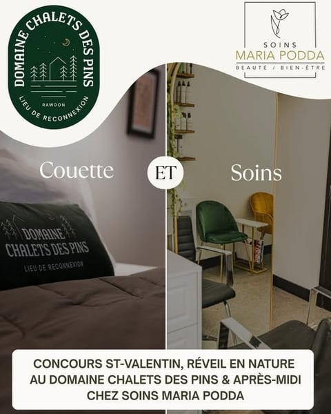 Concours Domaine Chalets des Pins- Gagnez une nuitée pour deux personnes dans un chalet deux chambres!