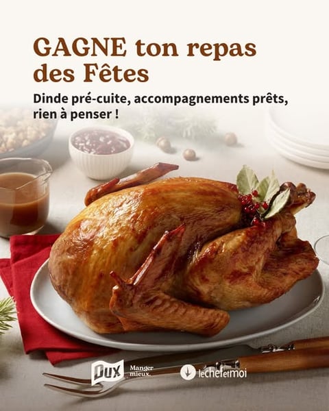 Concours DUX manger mieux - Gagnez votre Boîte Dinde complète des Fêtes!