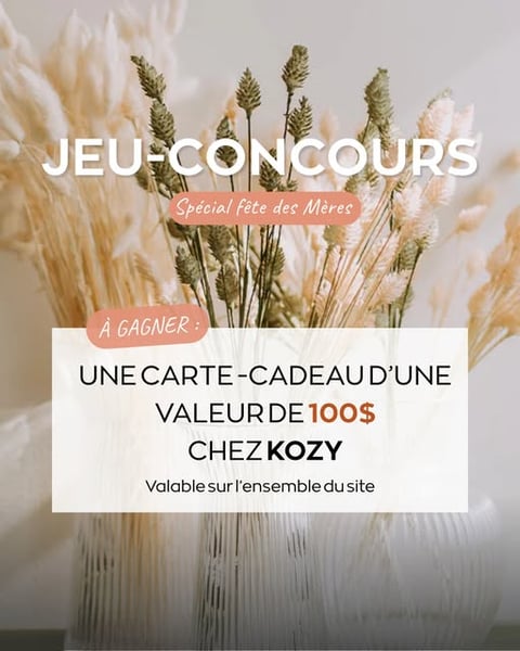 Concours Fête des mères TPL Moms et Boutique Kozy! Concours Fête des mères TPL Moms et Boutique Kozy!