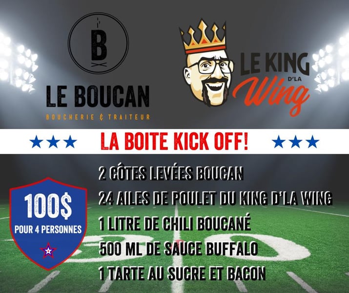 Concours GAGNE TA BOÎTE KICK OFF, pour le Super Bowl!