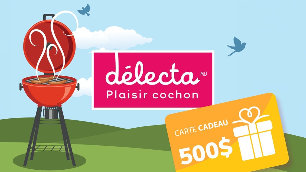 Concours Gagne ton BBQ et ta bouffe pour un party d'amis grâce à la boucherie Délecta & BBQ Québec! Concours Gagne ton BBQ et ta bouffe pour un party d'amis grâce à la boucherie Délecta & BBQ Québec!