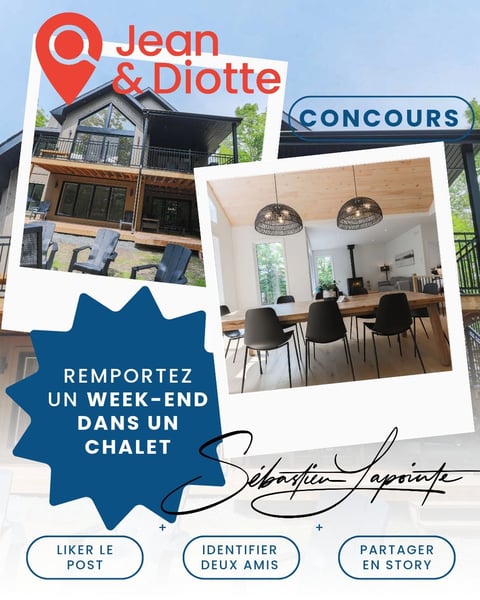 Concours Gagner un week-end inoubliable dans un magnifique chalet Concours Gagner un week-end inoubliable dans un magnifique chalet