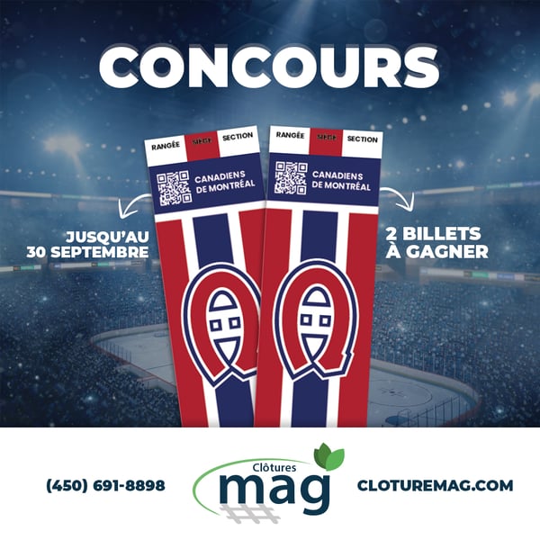 Concours Gagner une paire pour un match des Canadiens de Montréal