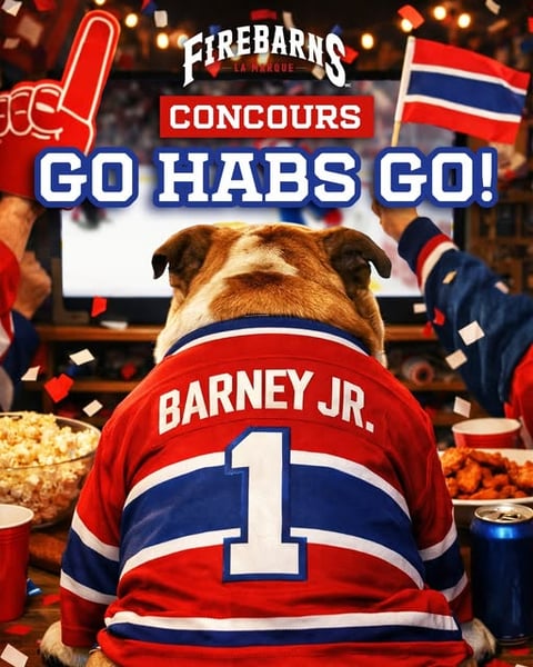 Concours Gagnez 1 chandail Fanatics rouge Premium et 12 sauces Firebarns!