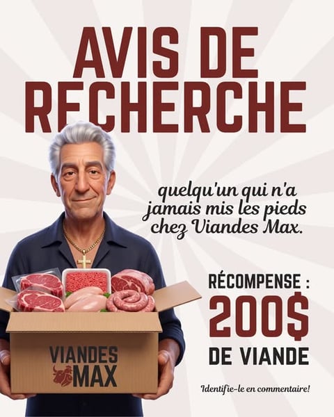 Participez au concours pour gagner 100$ de Viandes Max pour vous et un ami!