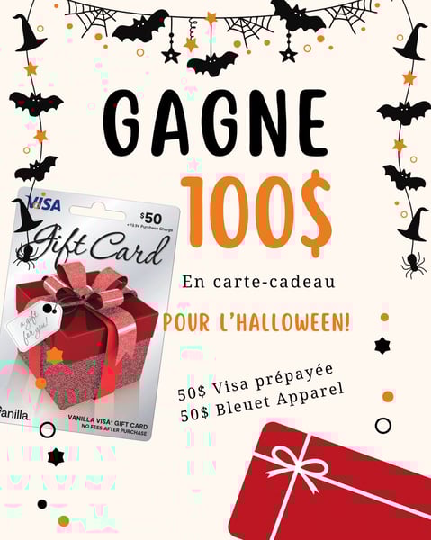 Concours Gagnez 100$ en cartes-cadeaux (50$ Visa + 50$ Bleuet Apparel) Concours Gagnez 100$ en cartes-cadeaux (50$ Visa + 50$ Bleuet Apparel)