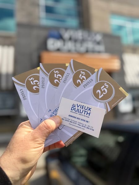 Concours GAGNEZ 100$ en certificat-cadeau au restaurant Au Vieux Duluth Hull!