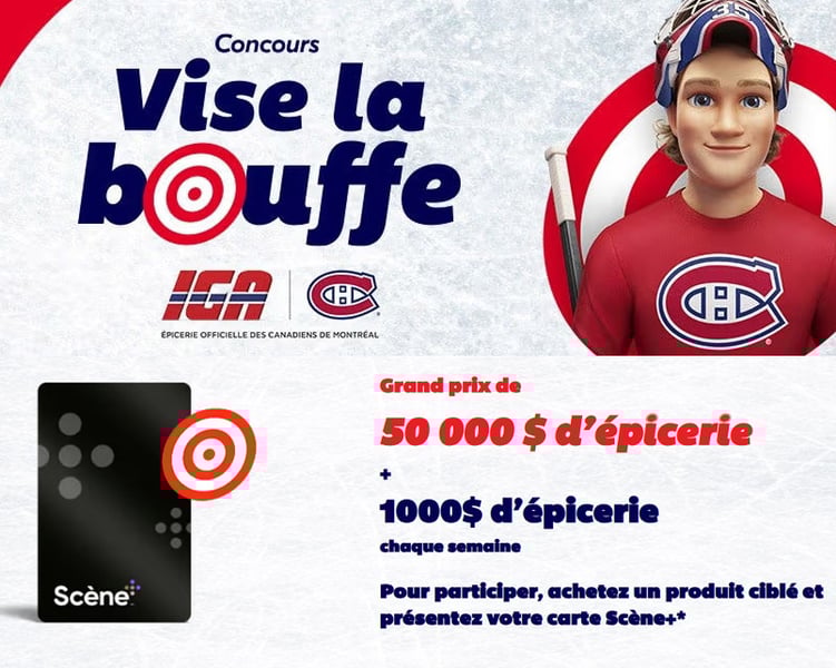 Concours Gagnez l'une des 8 carte-cadeau IGA de 1000 $!
