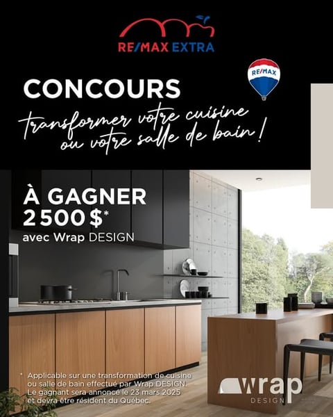 Concours GAGNEZ 2 500 $ POUR UNE TRANSFORMATION DE CUISINE OU SALLE DE BAIN !