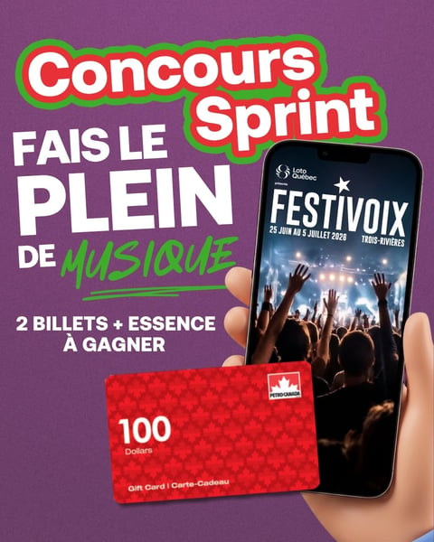 Concours Gagnez 2 billets pour le FestiVoix de Trois-Rivières du 26 juin et une carte-cadeau Petro-Canada de 100$!
