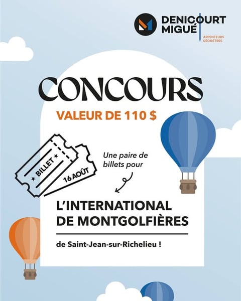Concours Gagnez 2 billets pour L’International de montgolfières de Saint-Jean-sur-Richelieu ! Concours Gagnez 2 billets pour L’International de montgolfières de Saint-Jean-sur-Richelieu !