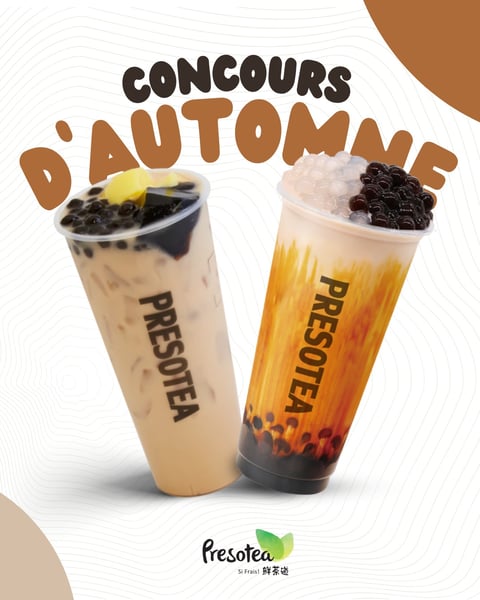 Concours Gagnez 2 thés aux perles de chez Presotea