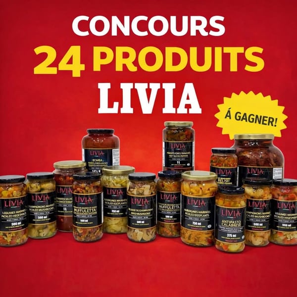 Concours Gagnez 24 produits Livia!