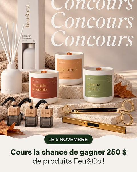 Concours Gagnez 250$ de produits Feu&Co!