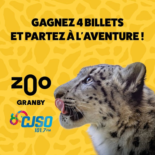 Concours Gagnez 4 billets pour le zoo de Granby!