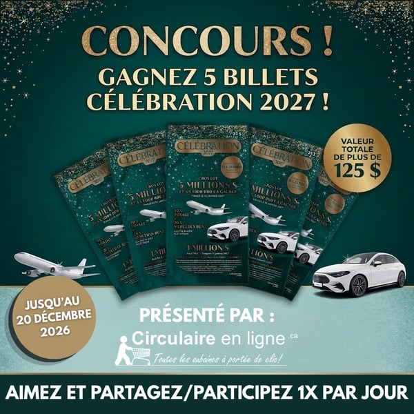 Concours Gagnez 5 Billets Célébration 2027