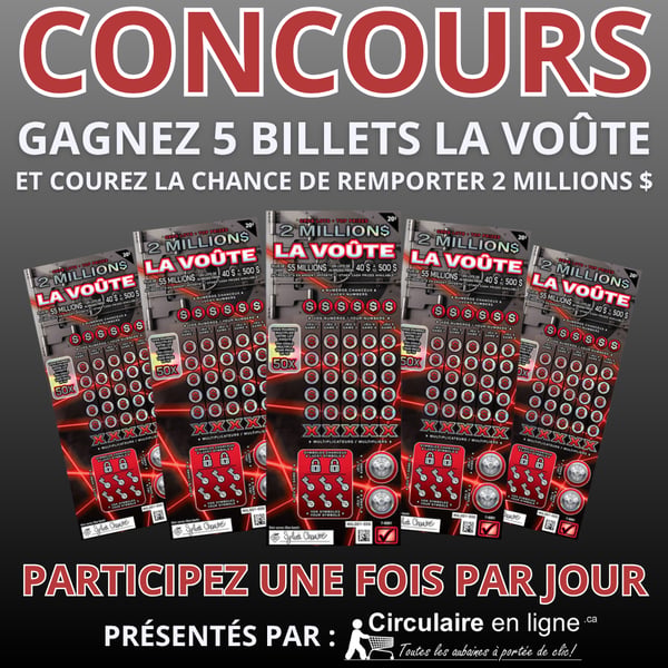 Concours Gagnez 5 billets La Voûte