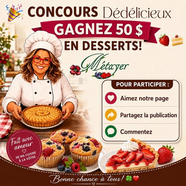 Concours Gagnez 50$ en desserts!