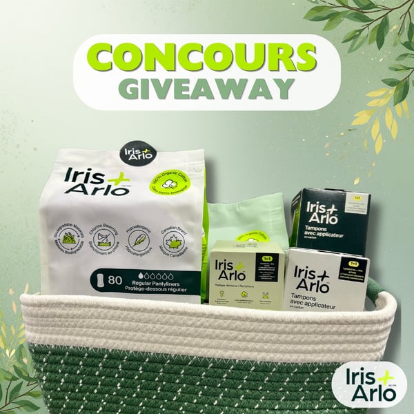 Concours Gagnez des produits de soins menstruels Iris + Arlo!