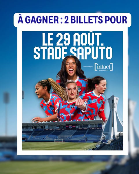 Concours Gagnez deux billets pour assister au match des Roses de Montréal, le samedi 29 août à 14 h, au Stade Saputo!