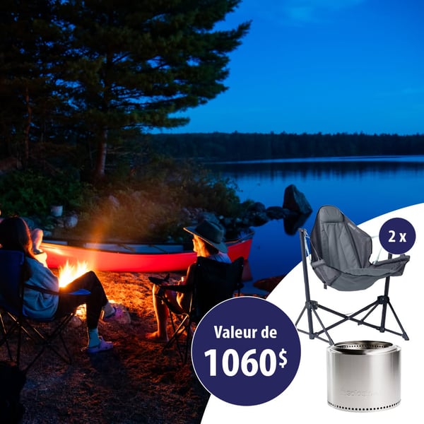 Concours Gagnez deux chaises de luxe Nemo suspendues et un incroyable foyer portatif Solo Stove!