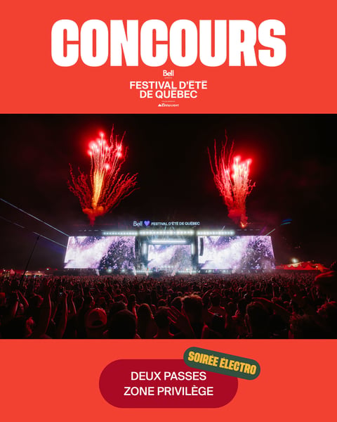 Concours Gagnez deux passes privilège pour la journée du 18 juillet au Festival d’été de Québec!