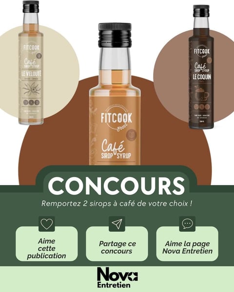 Concours Gagnez deux sirops à café Le Fit Cook de votre choix!