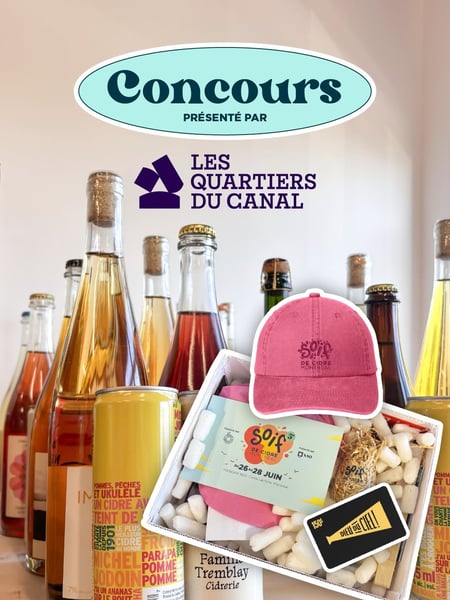 Concours Gagnez la boîte influenceur Soif de cidre Montréal, deux billets pour le festival soif de cidre et une carte-cadeau de 150 $ chez Dieu du Ciel!