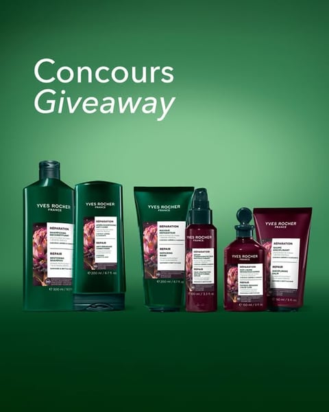 Concours Gagnez la collection complète de la nouvelle gamme capillaire réparation Yves Rocher!