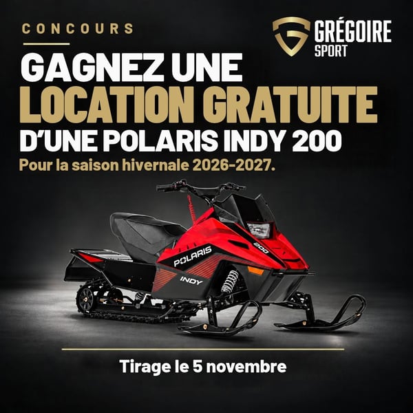 Concours Gagnez la location d’une Polaris Indy 200 pour la saison hivernale 2026-2027!