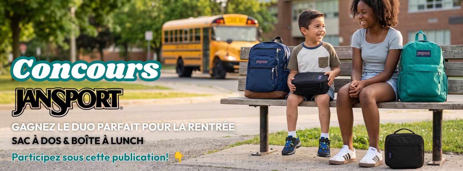 Concours Gagnez l'un des cinq duos sac à dos et boîte à lunch JanSport!