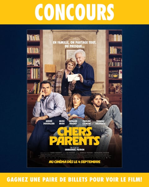 Concours Gagnez l'un des cinq laissez-passer doubles pour voir la nouvelle comédie Chers parents!