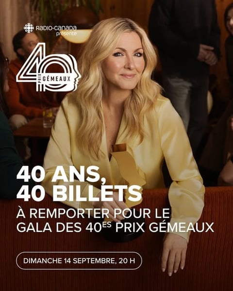 Concours Gagnez l'une des 20 paires de billets pour assister au Gala des 40es prix Gémeaux, animé par Véronique Cloutier Concours Gagnez l'une des 20 paires de billets pour assister au Gala des 40es prix Gémeaux, animé par Véronique Cloutier