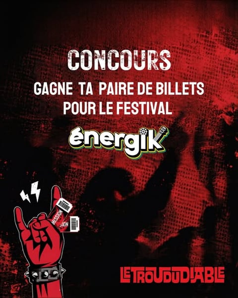 Concours Gagnez l'une des 3 paires de billets pour le festival Énergik!