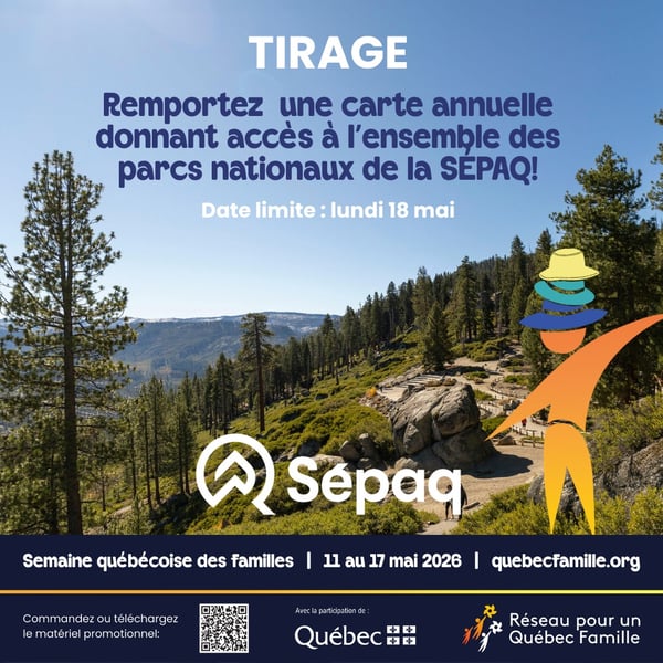 Concours Gagnez l'une des 5 cartes annuelles de la Sépaq!