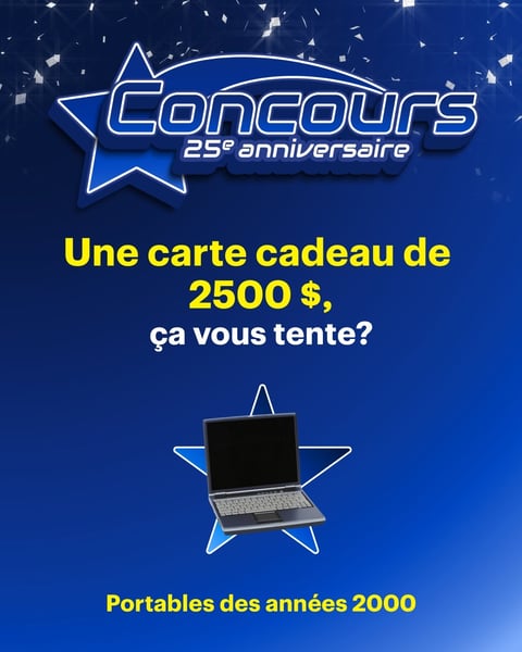 Concours Gagnez l'une des deux cartes-cadeaux Best Buy de 2500$!