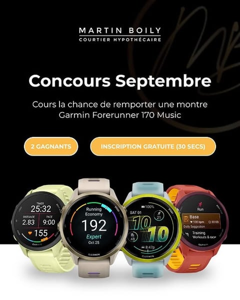 Concours Gagnez l'une des deux montres Garmin Forerunner 170 Music!