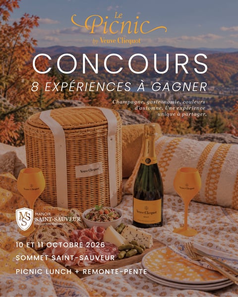 Concours Gagnez l'une des huit expériences Picnic par Veuve Clicquot!