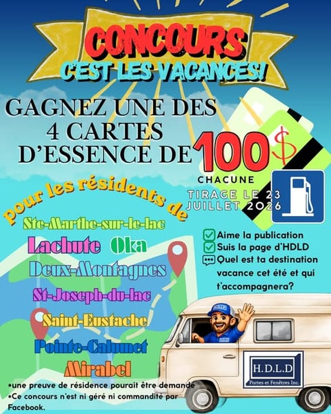 Concours Gagnez l'une des quatre cartes-cadeau d'essence de 100$!