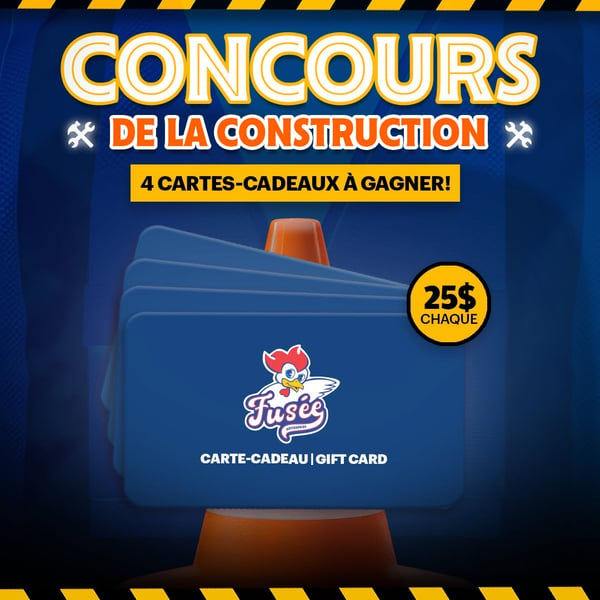 Concours Gagnez l'une des quatre cartes-cadeaux Rôtisseries Fusée de 25$!